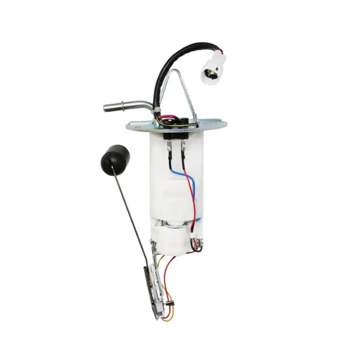 Quantum OEM Replacement Motorcycle Fuel Pump, Quantum Direct OEM Replacement Fuel Pump for Suzuki GSXR600 from 2011 to 2026, image showing the fuel pump assembly with electrical connections and mounting components.