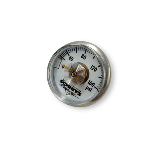 0-160 PSI Pressure Gauge with Schnitz Racing logo and White Background Loading Image