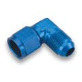 Schnitz Fitting 90 Degree -3an Female Swivel x -3an Male Blue