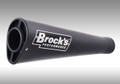 Brocks Alien Head Full Exhaust 14" Muffler Black Kawasaki ZX14 (06-11)