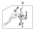 Schnitz Clutch Lever Assembly Kawasaki KZ900-KZ1000