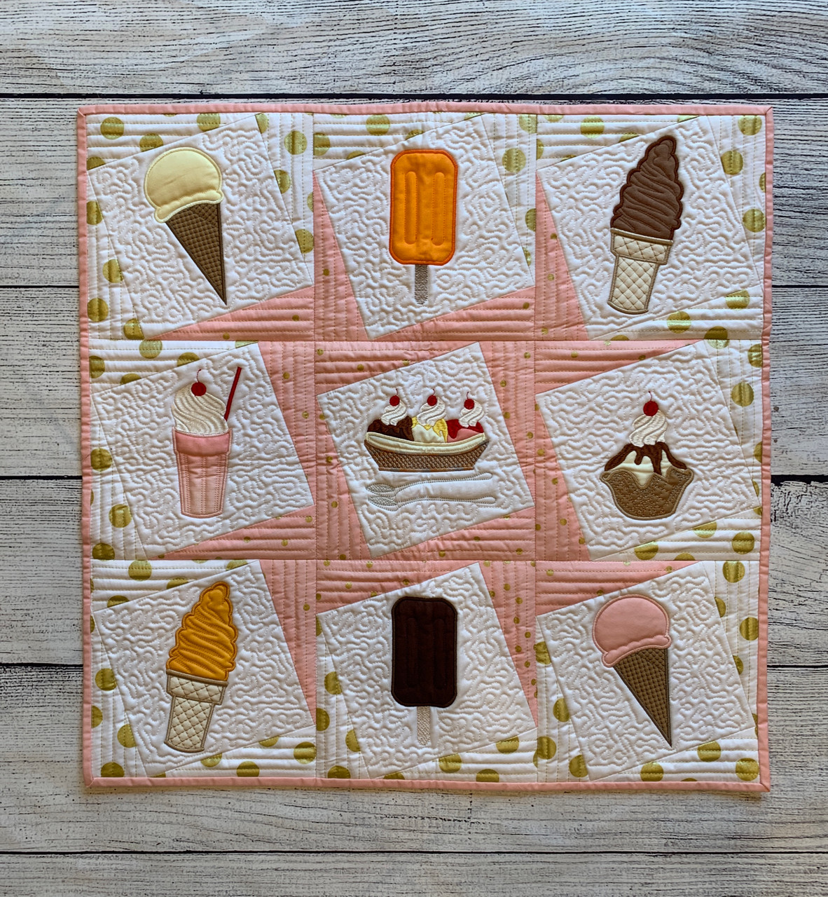 Ice Cream Quilt- Digital Download