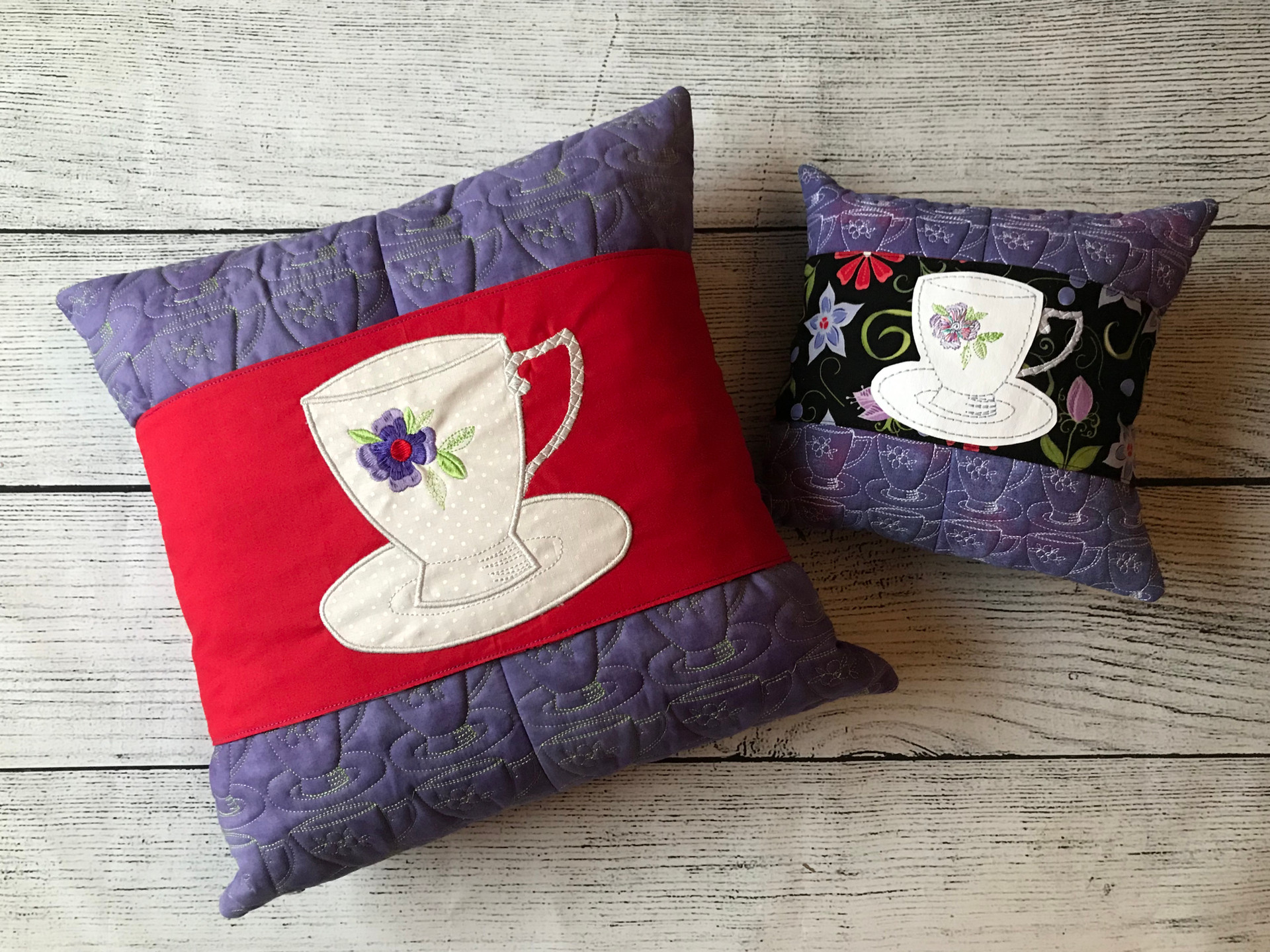 Tea Cups Pillow Talk Digital Download HOOPSISTERS