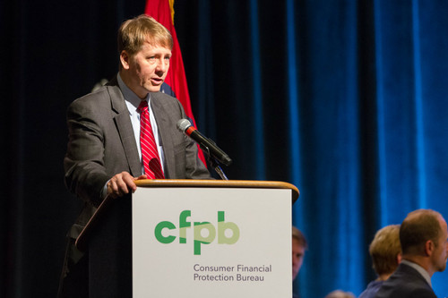 Cordray speaking on behalf of the Consumer Financial Protection Bureau