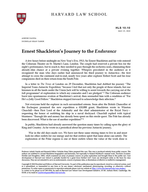 Shackleton leadership style image