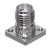 Product Image 1 - SMA Female Connector 4 Hole .375" Square Flange - Accepts .015 Pin Dia., tested to 27 GHz