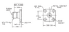 Data Sheet - 2.4mm Female Connector 4 Hole .500" Square Flange - Accepts .012 Pin Dia., tested to 50 GHz Data Sheet - 2.4mm Female Connector 4 Hole .500" Square Flange - Accepts .012 Pin Dia., tested to 50 GHz