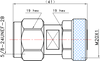 Product Image 2 - N Male to 4.1/9.5 Male Low PIM Adapter - 168 dBc