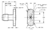 Data Sheet - SSMA Female Connector 2 Hole .480" Long Flange, Accepts .012 Pin Dia., DC - 36 GHz