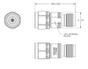 Data Sheet - DC BLOCK - Inner Only - 1.85mm Male to 1.85mm Female - 10 MHz to 65 GHz