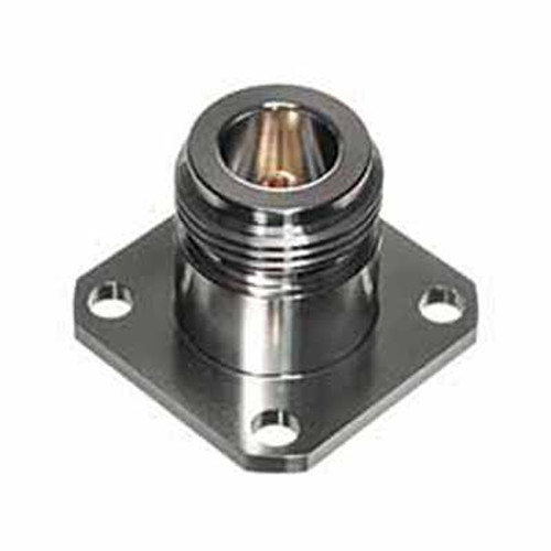 Main Image - N Female 4 Hole 1.00" Square Flange - Accepts Pin Dia. .015 Main Image - N Female 4 Hole 1.00" Square Flange - Accepts Pin Dia. .015
