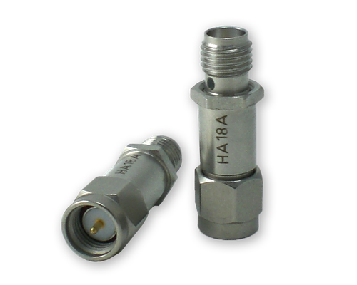 HA18A-08 Main view for 8 dB - Fixed Attenuator SMA Male To SMA Female Up To 18 GHz Rated To 2 Watts With Passivated Stainless Steel Body