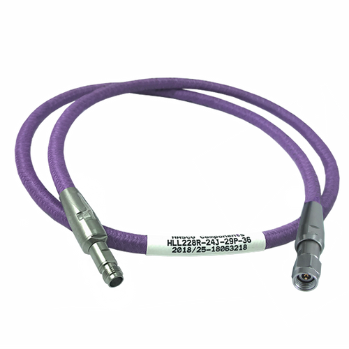 Main Image - HLL228R Low Loss Ruggedized Flexible Test Cable with 2.4mm Female to 2.92mm Male Connectors - 40 GHz Main Image - HLL228R Low Loss Ruggedized Flexible Test Cable with 2.4mm Female to 2.92mm Male Connectors - 40 GHz
