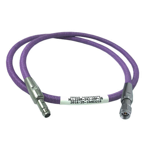 Main Image - HLL228R Low Loss Ruggedized Flexible Test Cable with 2.4mm Female to 2.92mm Male Connectors - 40 GHz Main Image - HLL228R Low Loss Ruggedized Flexible Test Cable with 2.4mm Female to 2.92mm Male Connectors - 40 GHz