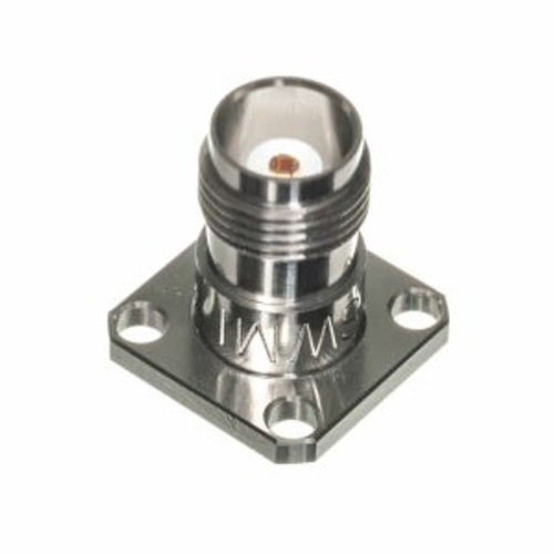 Main Image - TNC Female Connector 4 Hole .687" Square Flange - Accepts .036 Pin Dia. Main Image - TNC Female Connector 4 Hole .687" Square Flange - Accepts .036 Pin Dia.