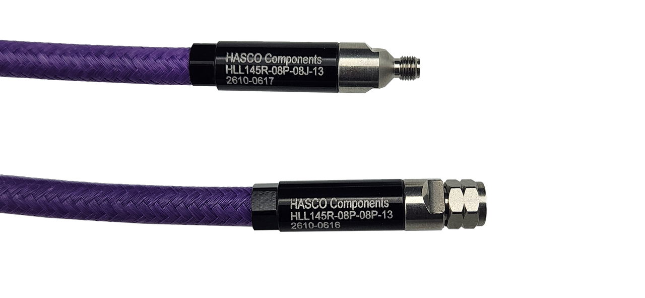 Product Image 1 - HLL145R Low Loss, Phase Stable, Flexible Cable Series with 0.8mm Male to 0.8mm Female Connectors, 9 inch - 145 GHz