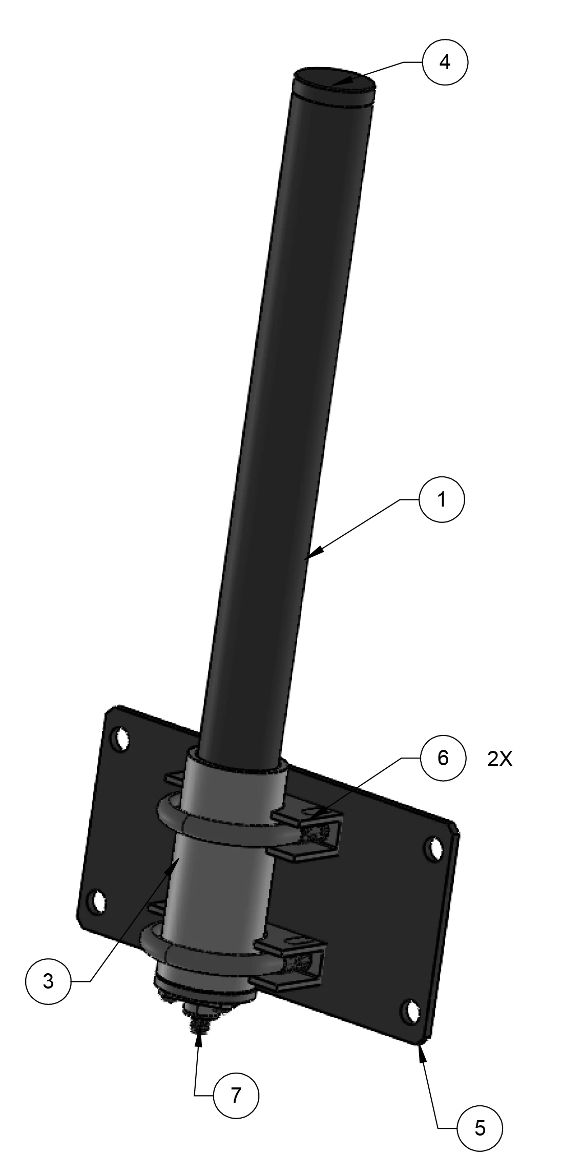 Product Image 1 - C-Band Stacked Array Antenna with Type N Female Connector - 4.4 - 5.25 GHz