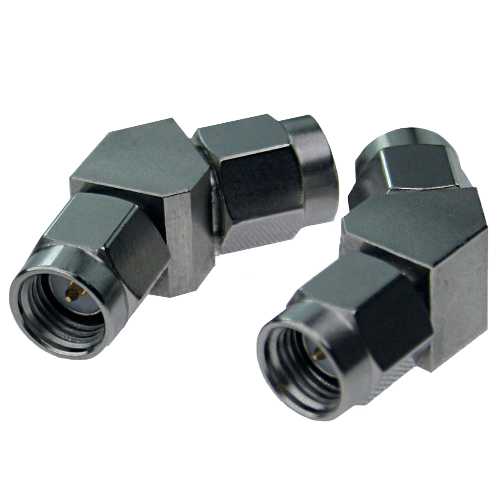 Product Image 1 - 45° Angle SMA Male to SMA Male Adapter - 27 GHz