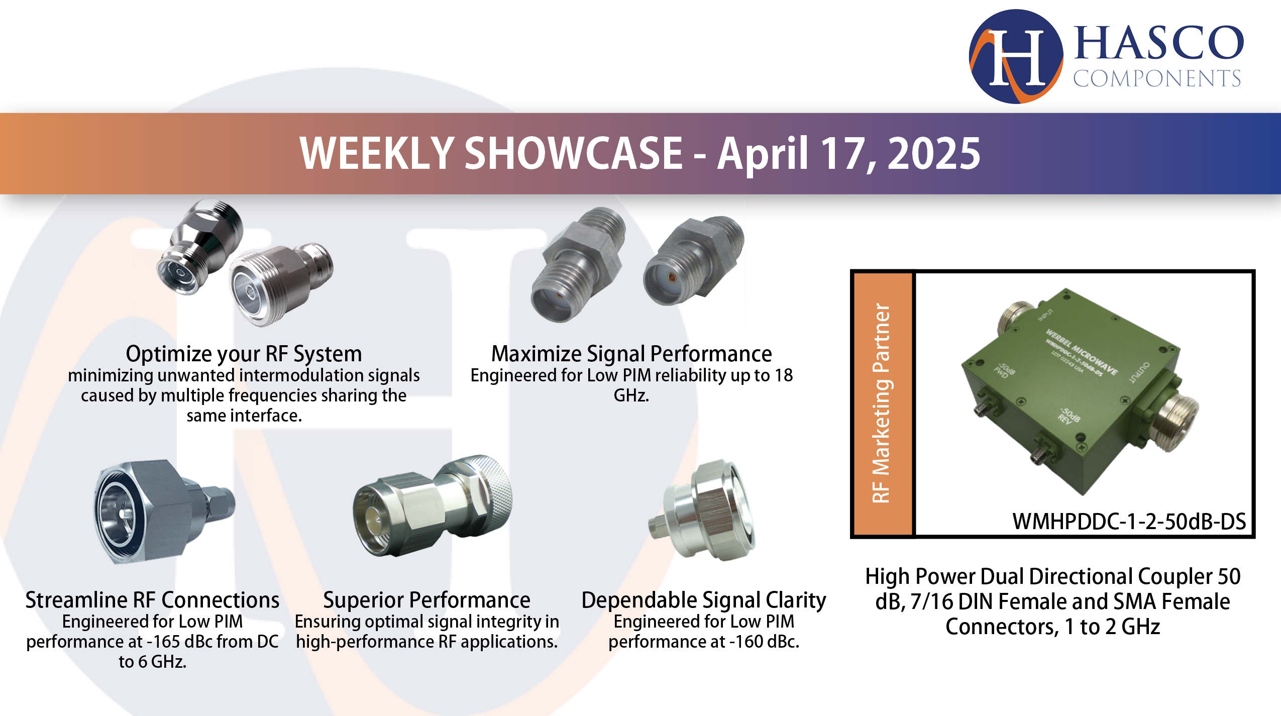 Weekly Showcase: Low PIM Adapters for Mission-Critical RF Systems Weekly Showcase: Low PIM Adapters for Mission-Critical RF Systems