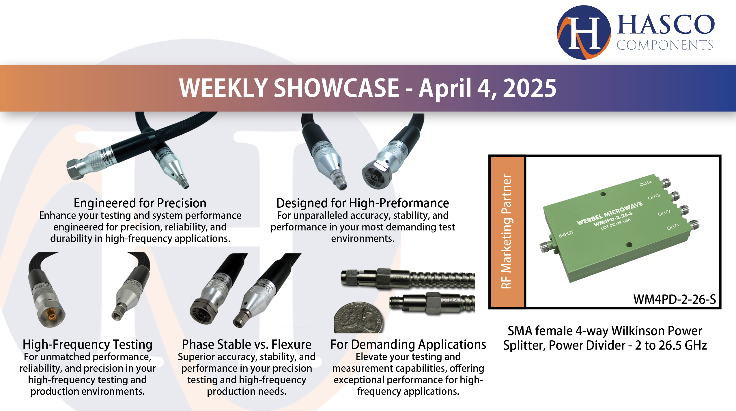 Weekly Showcase: VNA Coax Cables for Test and Measurement Weekly Showcase: VNA Coax Cables for Test and Measurement