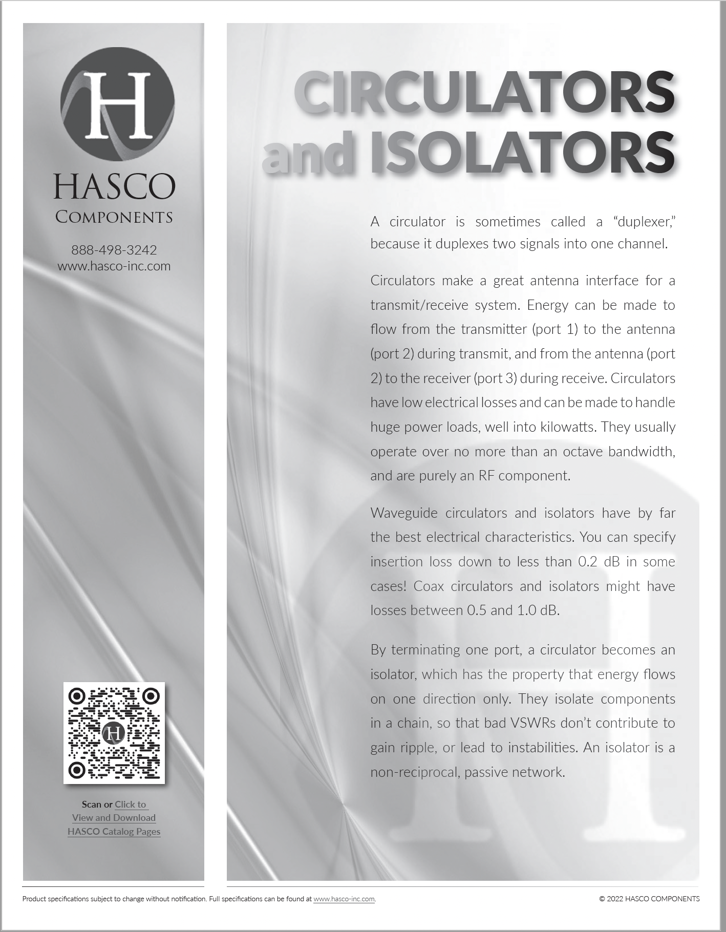 Circulators Isolators Catalog