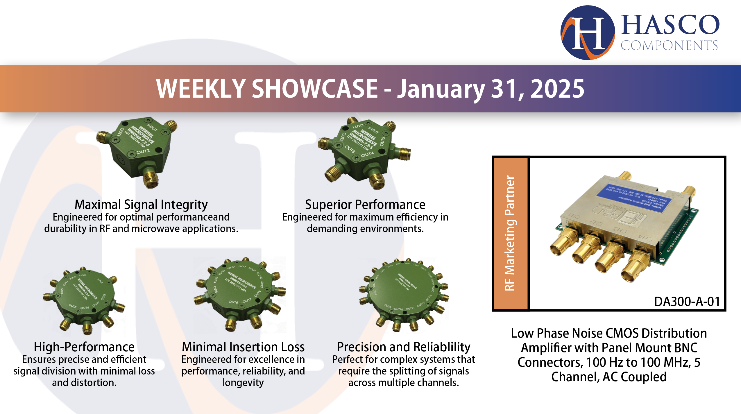 Weekly Showcase: Werbel Microwave Resistive Splitters for Aerospace, Defense, and Telecom Systems