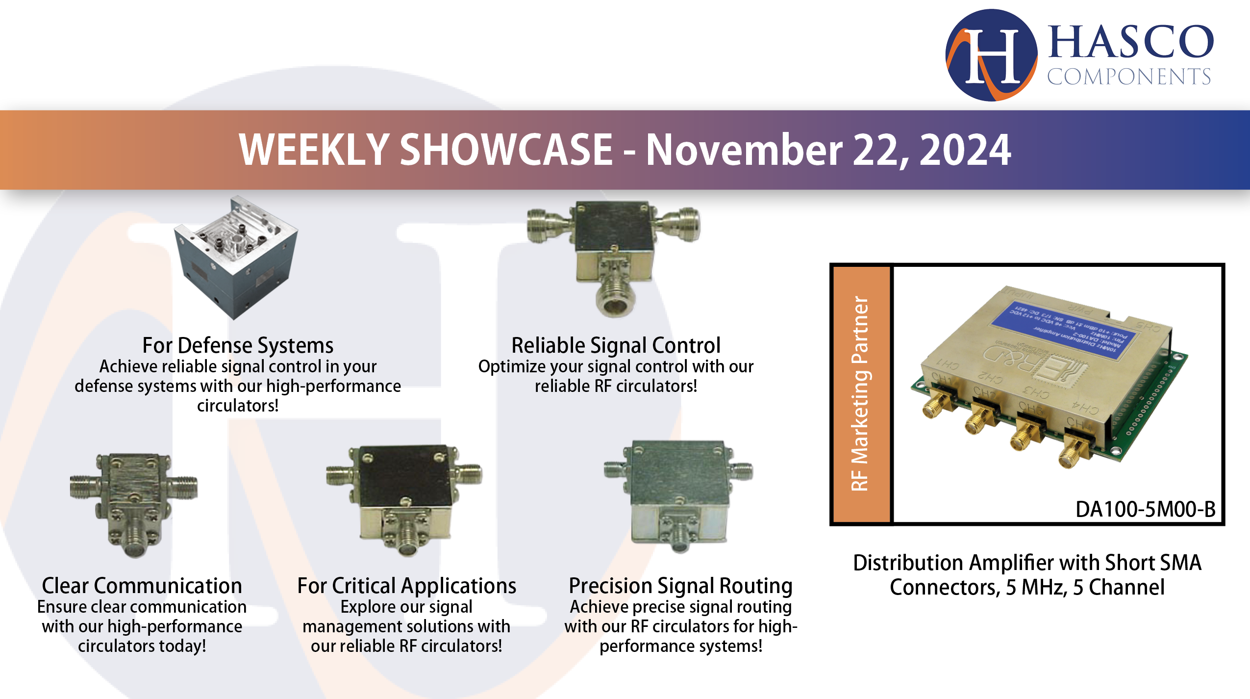 Weekly Showcase: Optimize Signal Control with Our High-Performance Circulators!