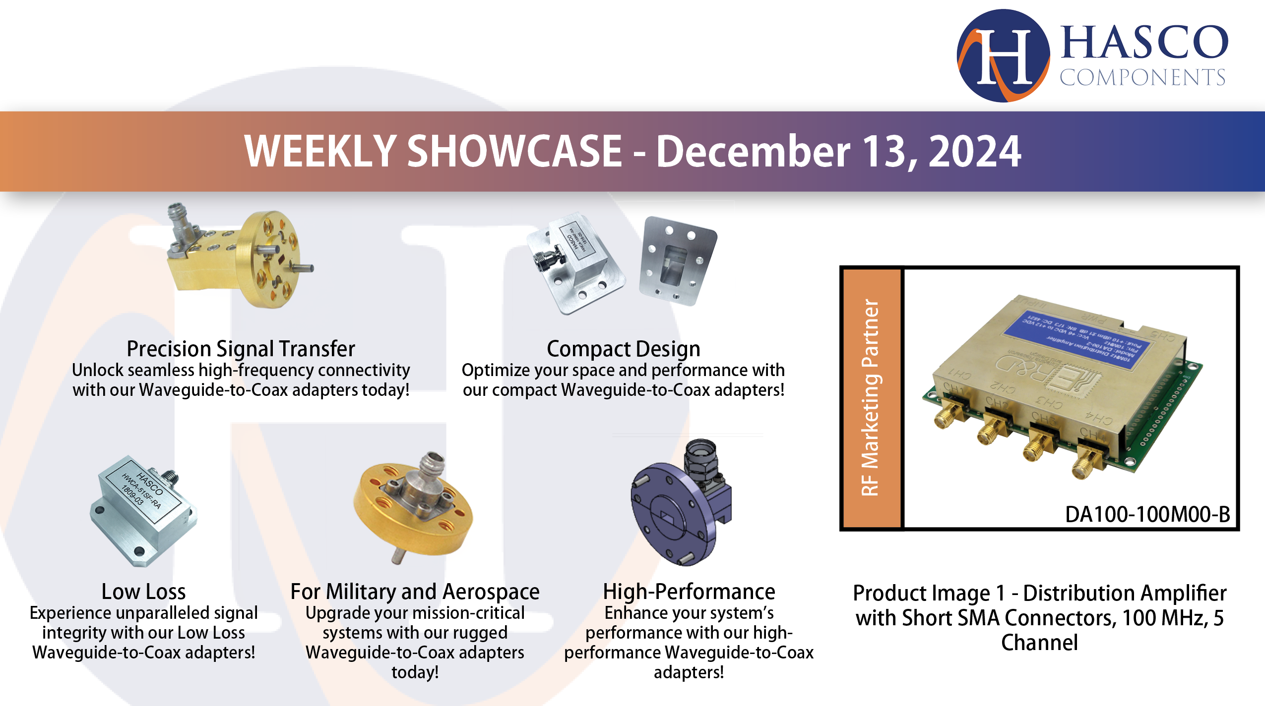 Weekly Showcase: Achieve Signal Transmission with Our Waveguide-to-Coax Adapters Weekly Showcase: Achieve Signal Transmission with Our Waveguide-to-Coax Adapters