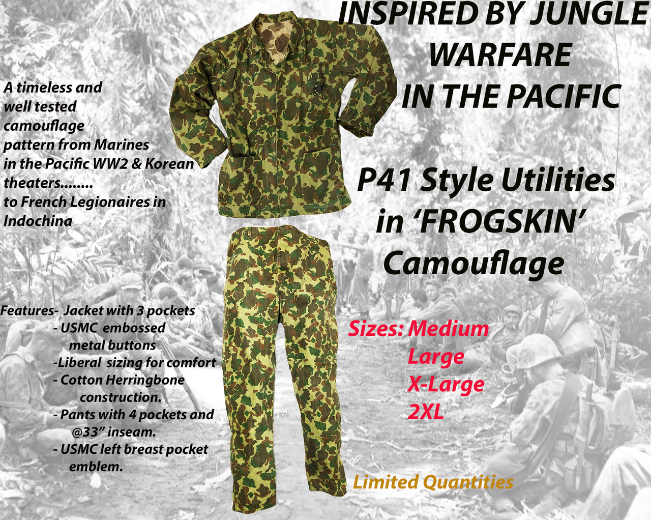 USMC Herringbone Camo Uniform P41 Style SARCO, Inc