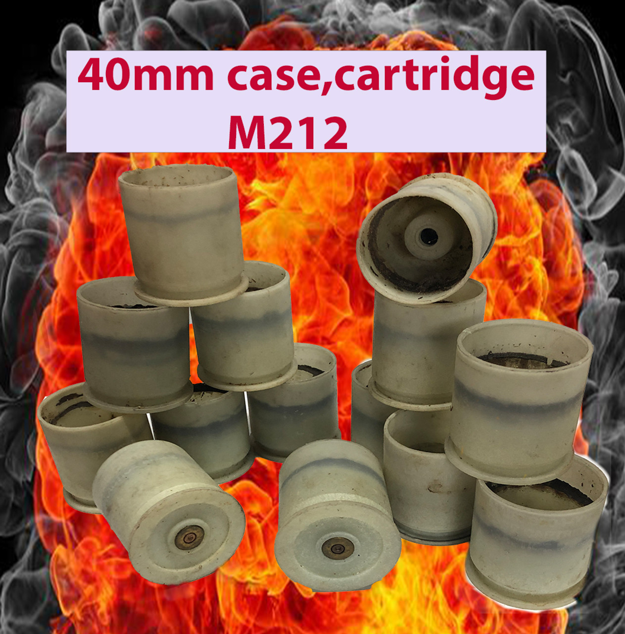 40mm Case Cartridge M212 Pre Fired Cases 25 pc pack SARCO, Inc