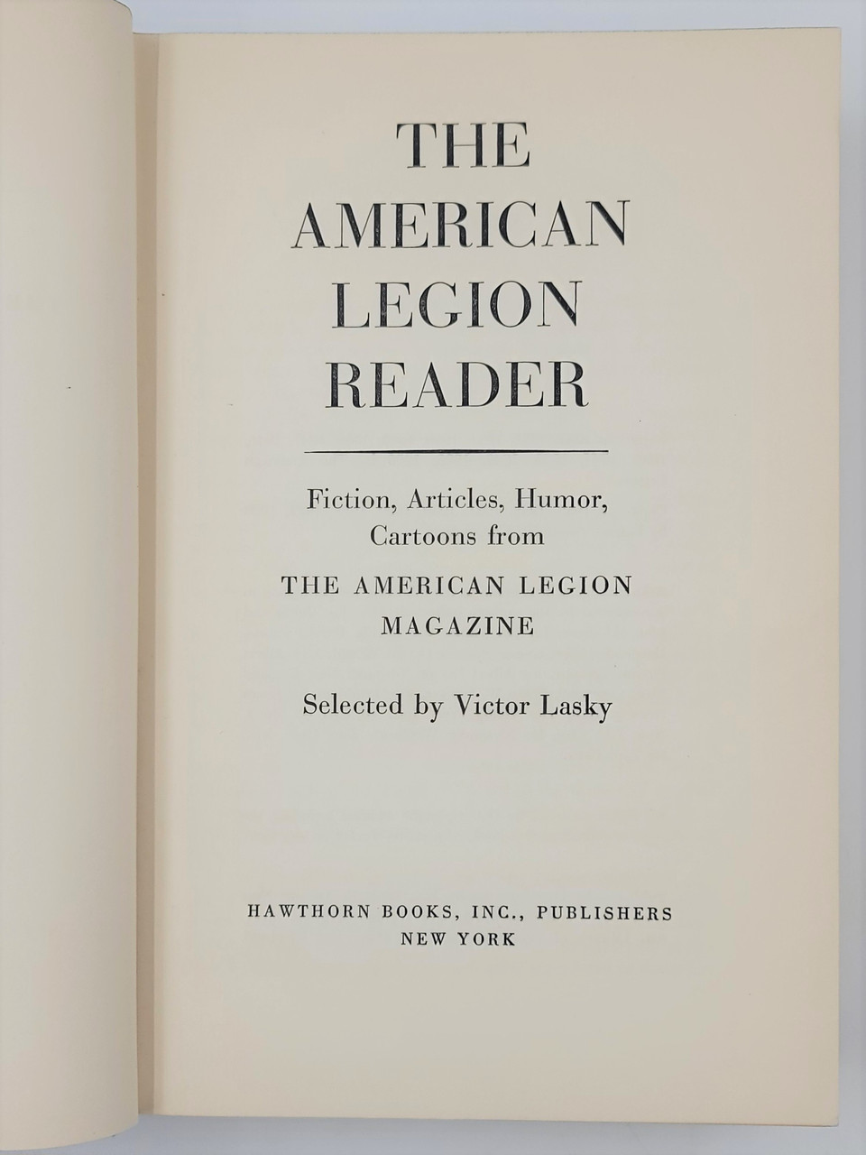 The American Legion Reader, Fiction Articles Humor, Cartoons from The