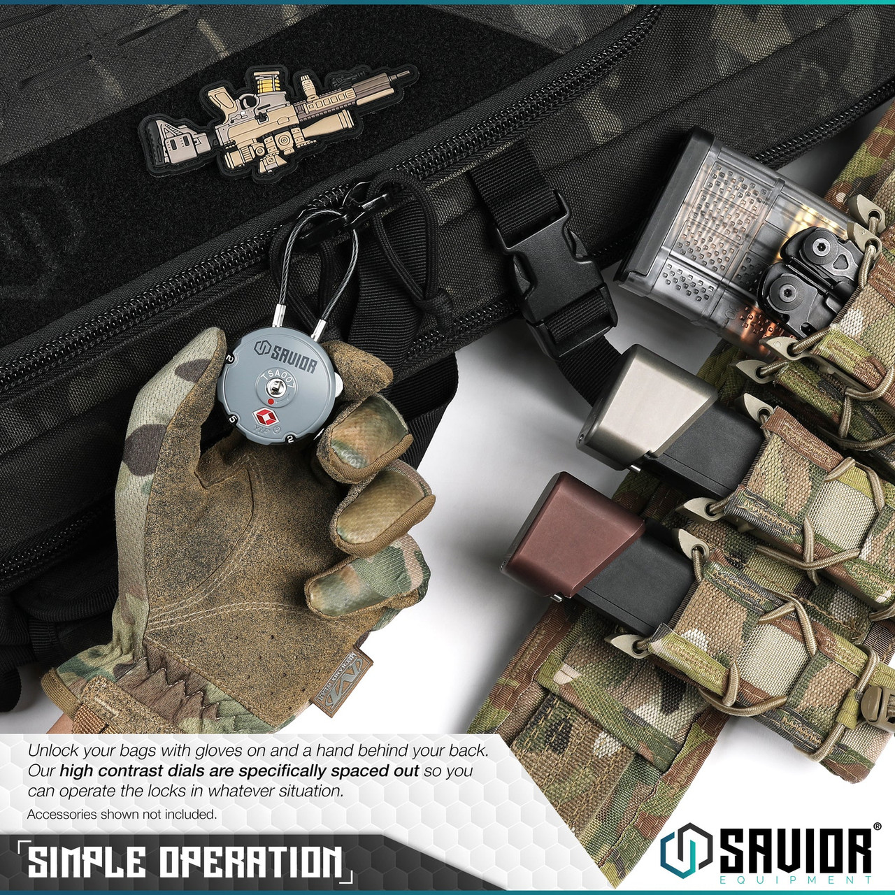 Savior Rifle Rack Lock Savior Equipment 3-Digit Cable Lock - SARCO, Inc