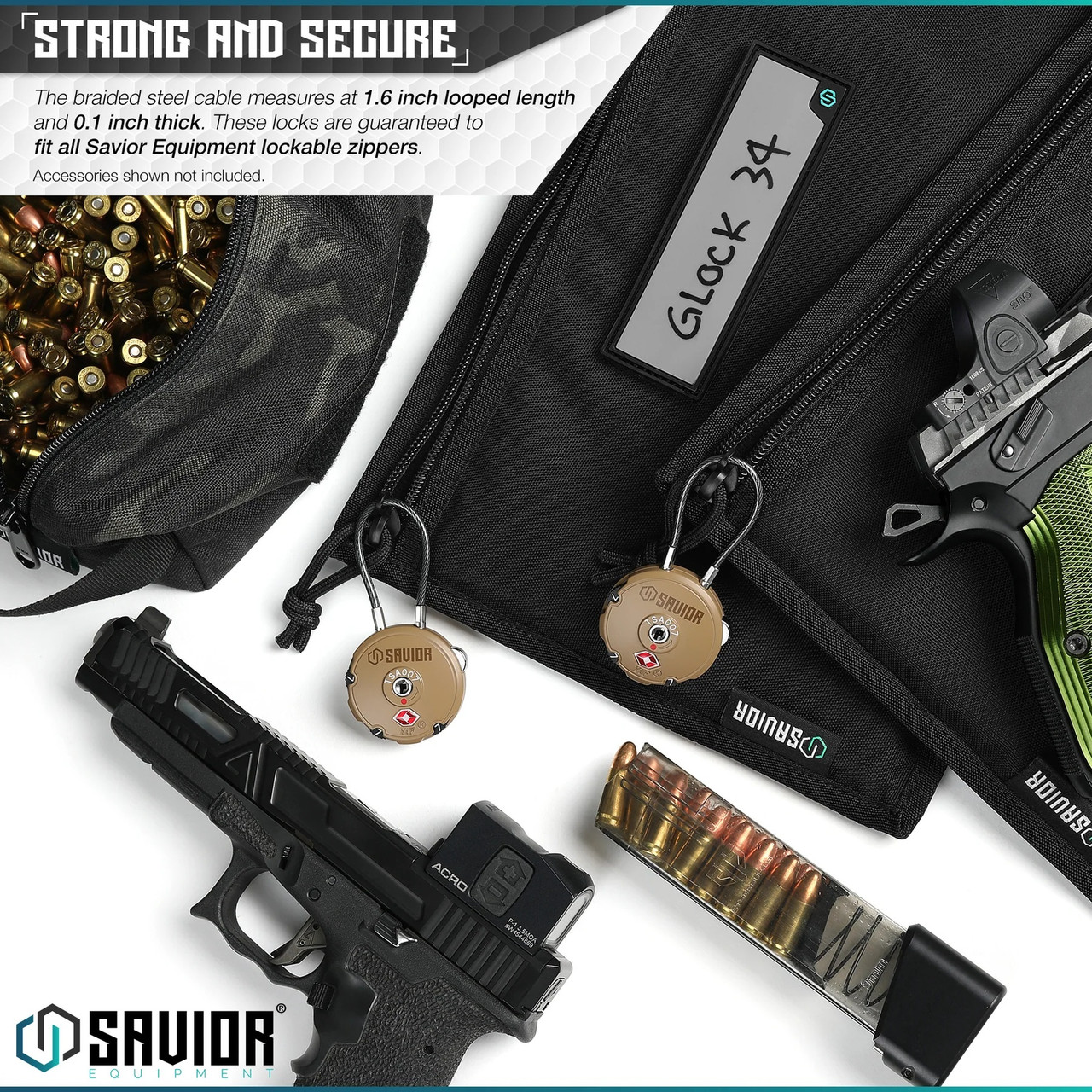 Savior Rifle Rack Lock Savior Equipment 3-Digit Cable Lock - SARCO, Inc