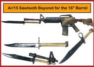 AR15 Bayonet for 16” Barrel Rifles