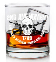 2nd Amendment Skull Whiskey Glass 2nd Amendment Skull Whiskey Glass