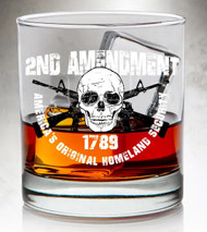 2nd Amendment Skull Whiskey Glass 2nd Amendment Skull Whiskey Glass