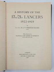 A History of the 17th/21st Lancers, 1922-1959