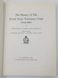 History of the Royal Army Veterinary Corps 1919-1961