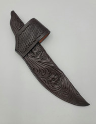 Diagonal Leather Scabbard Traditional Flower print