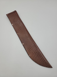 Leather Machete Scabbard Crocodile Skin Print
