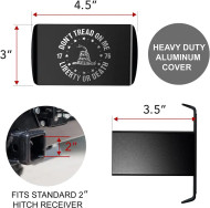 Black & Chrome Metal Trailer Hitch Cover Black & Chrome Metal Trailer Hitch Cover