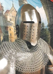 'Sir Galahad' Suit of Medieval Armor w/ Armature & Wooden Base
