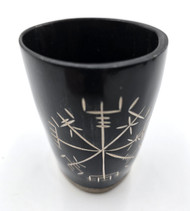 Handcrafted Natural Buffalo Horn Drinking Cup Set of 3