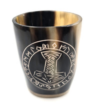 Handcrafted Natural Buffalo Horn Drinking Cup Set of 3