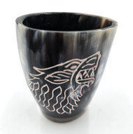 Handcrafted Natural Buffalo Horn Drinking Cup Set of 3