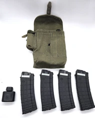 Bulgarian AK74 Composite Magazine Set (4) 30Rd 5.45x39mm w/Pouch and Oiler