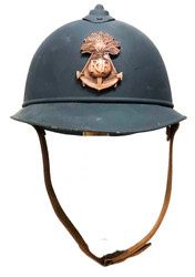 French 1915 Helmet with Colonial Badge