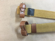 Mosin Nagant 91 Web Sling with leather loop, Late Manufacturer Mosin Nagant 91 Web Sling with leather loop, Late Manufacturer