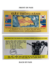 Vietnam Era Vietcong Pass & Death Card