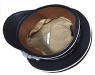 German Officer Visor Cap - SS, Black, Wool